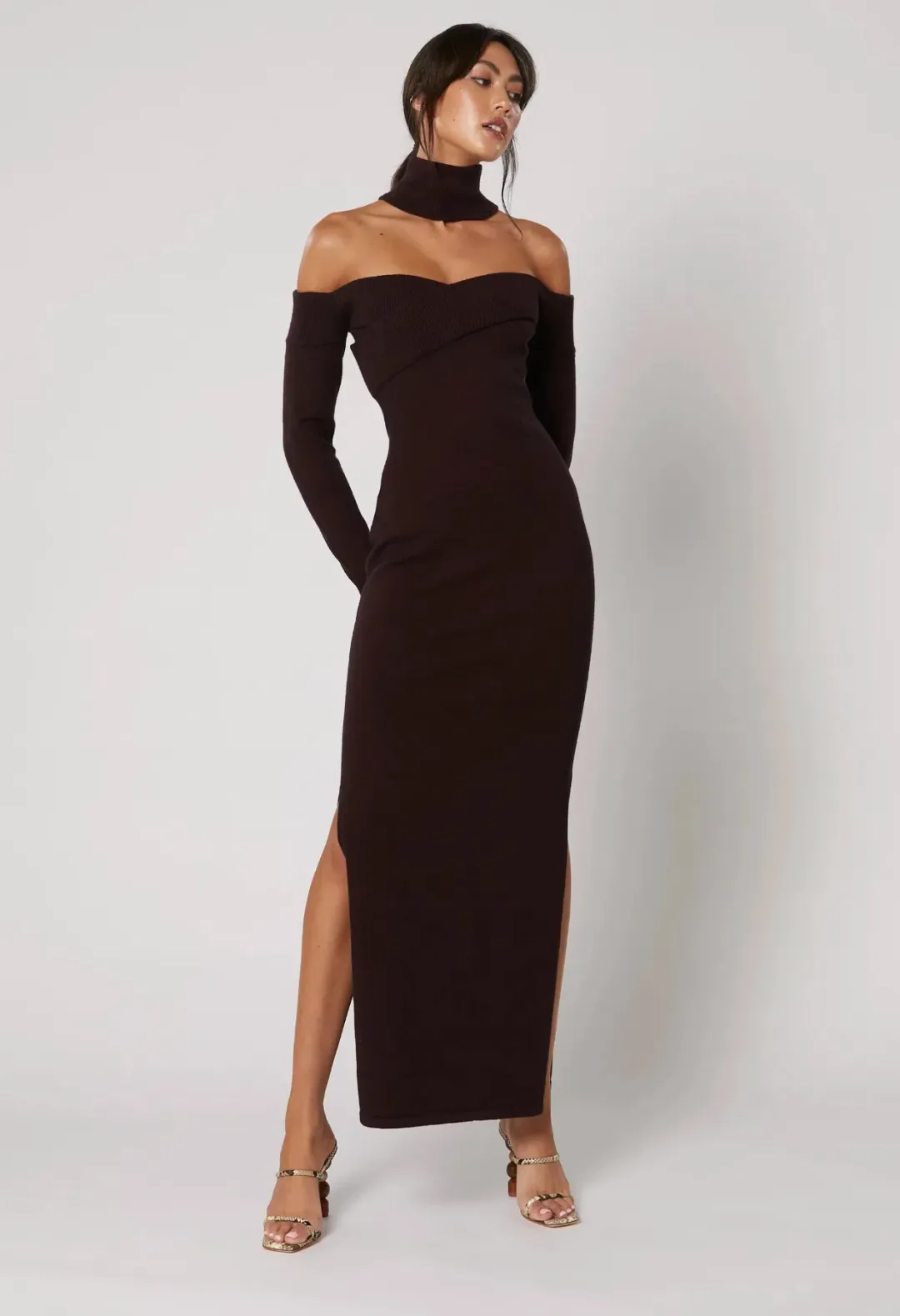 Winona Lucia Maxi Dress in Wine Brown Size M / AU 10 for rent on The Volte - main image