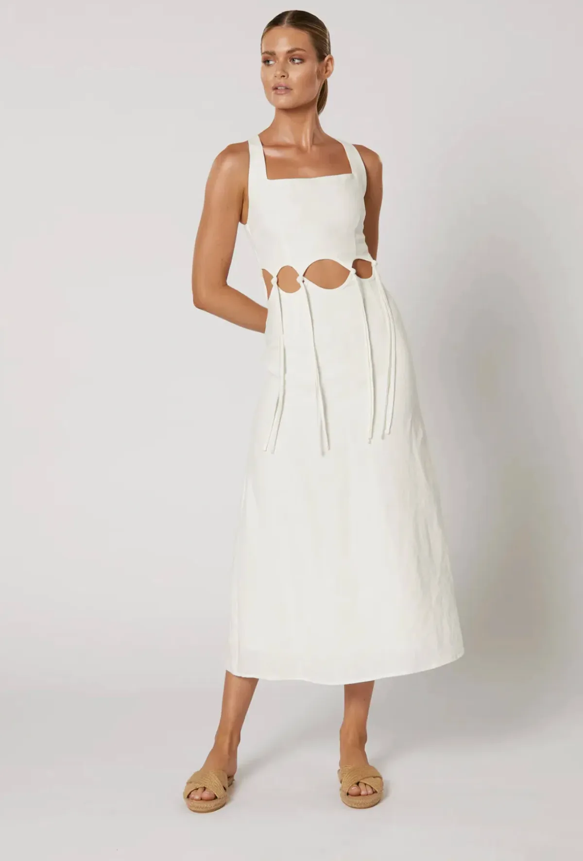 Winona Kalina Midi Dress in White Size M / AU 10 for rent on The Volte - main image