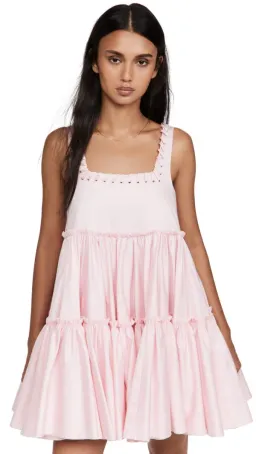 Aje Hushed Laced Sleevless Mini Dress Pink Size AU 6 for rent on The Volte - image 2