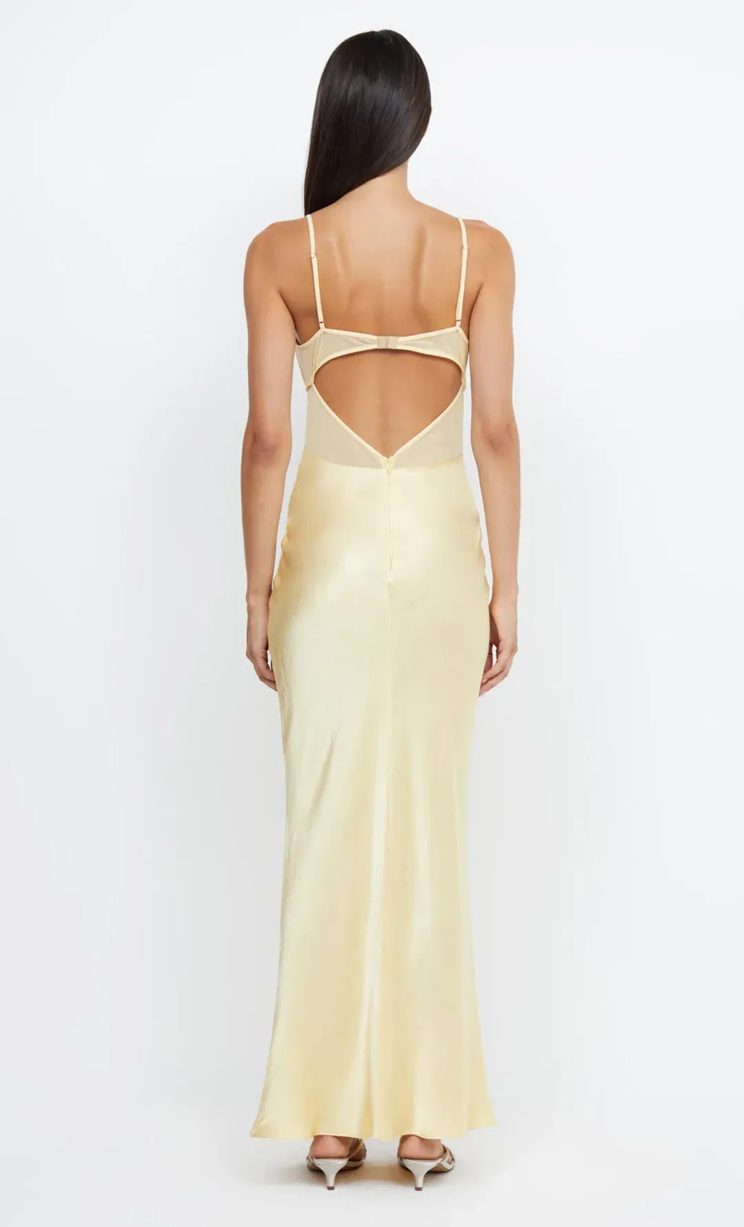 Bec & Bridge Margot V Maxi Dress Butter Yellow Size 8 AU for rent on The Volte - main image