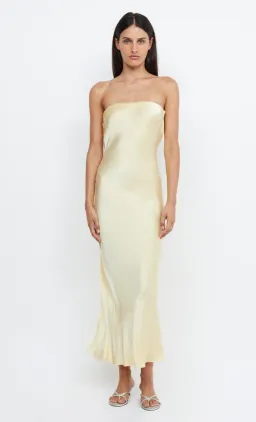 Bec & Bridge Moondance Strapless Dress Ice Yellow Size 6  for rent on The Volte - image 1