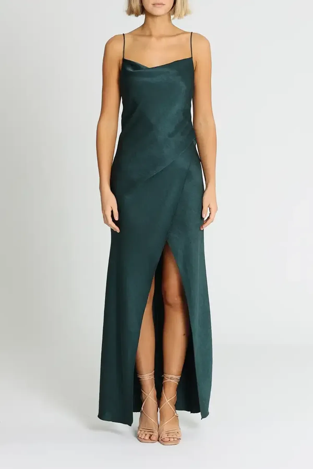 Camilla and Marc Bowery Slip Dress Fitzgerald Green Size 12 for rent on The Volte - main image