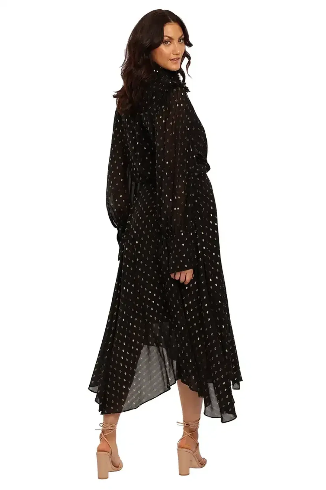 Camilla and Marc Jasmeen Dress Black and Gold Size 6 for rent on The Volte - main image