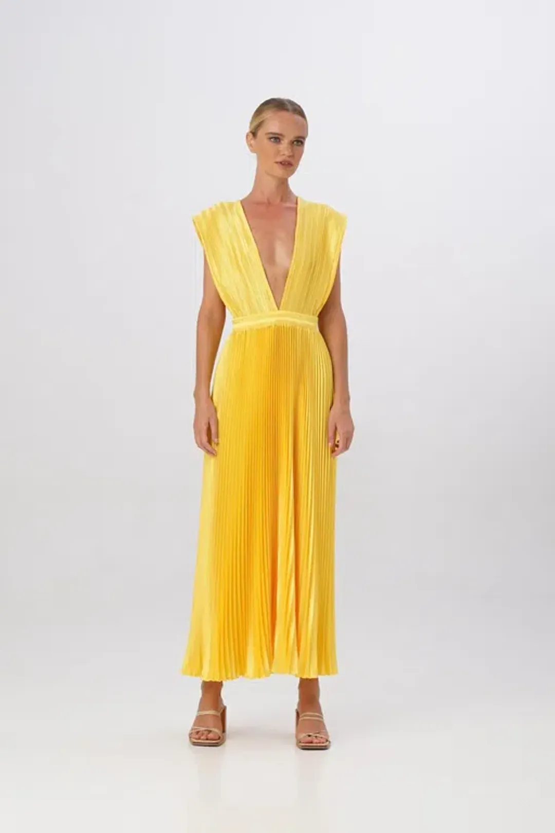 L’Ideè Canary Gala Gown Yellow Size 10 for rent on The Volte - main image
