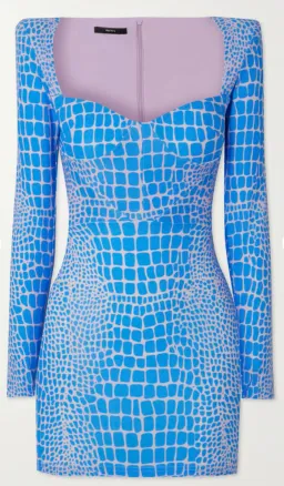 Alex Perry Neon Jersey Mini Dress Blue Size AU 6 for rent on The Volte - image 3