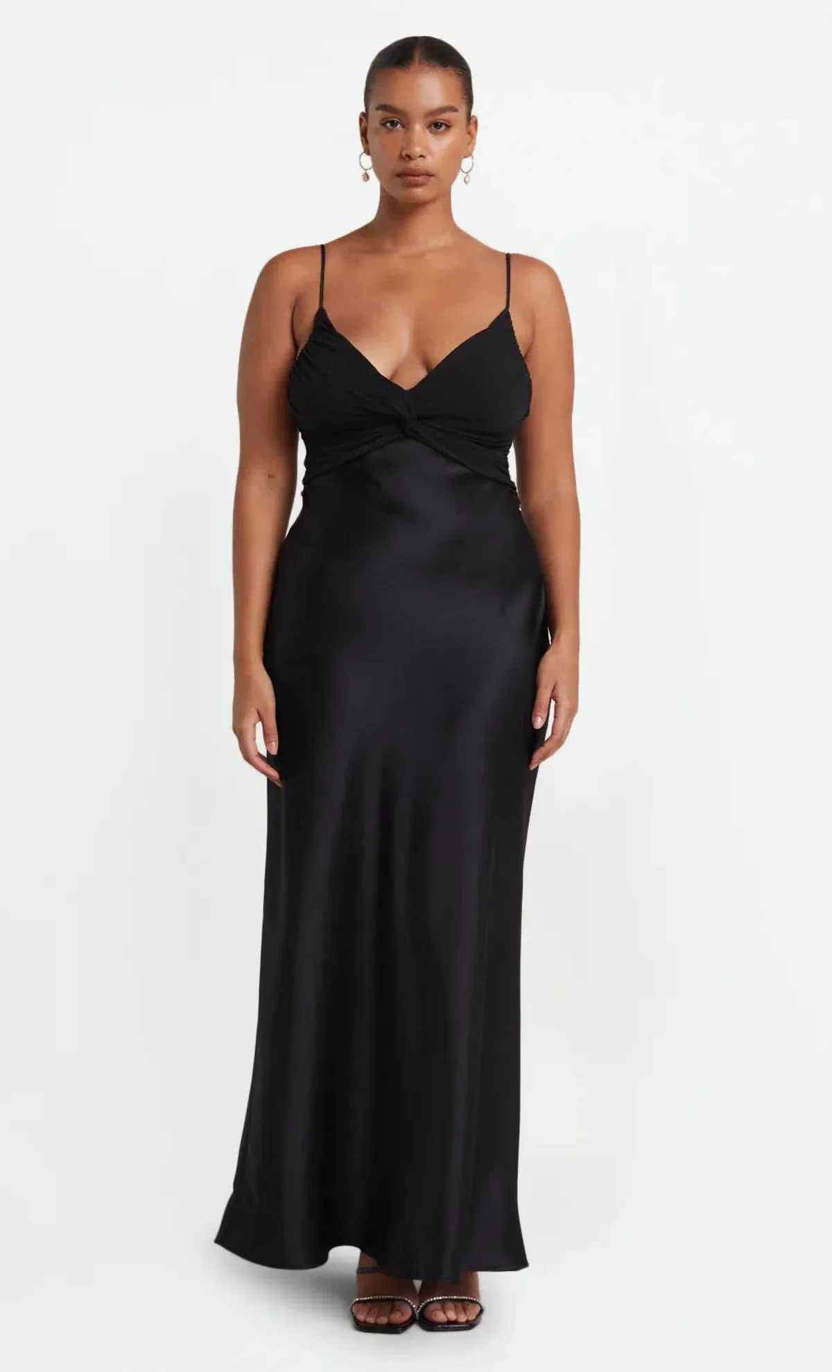 Bec & Bridge Hazel Twist Maxi Dress Black Size AU 10 for rent on The Volte - main image