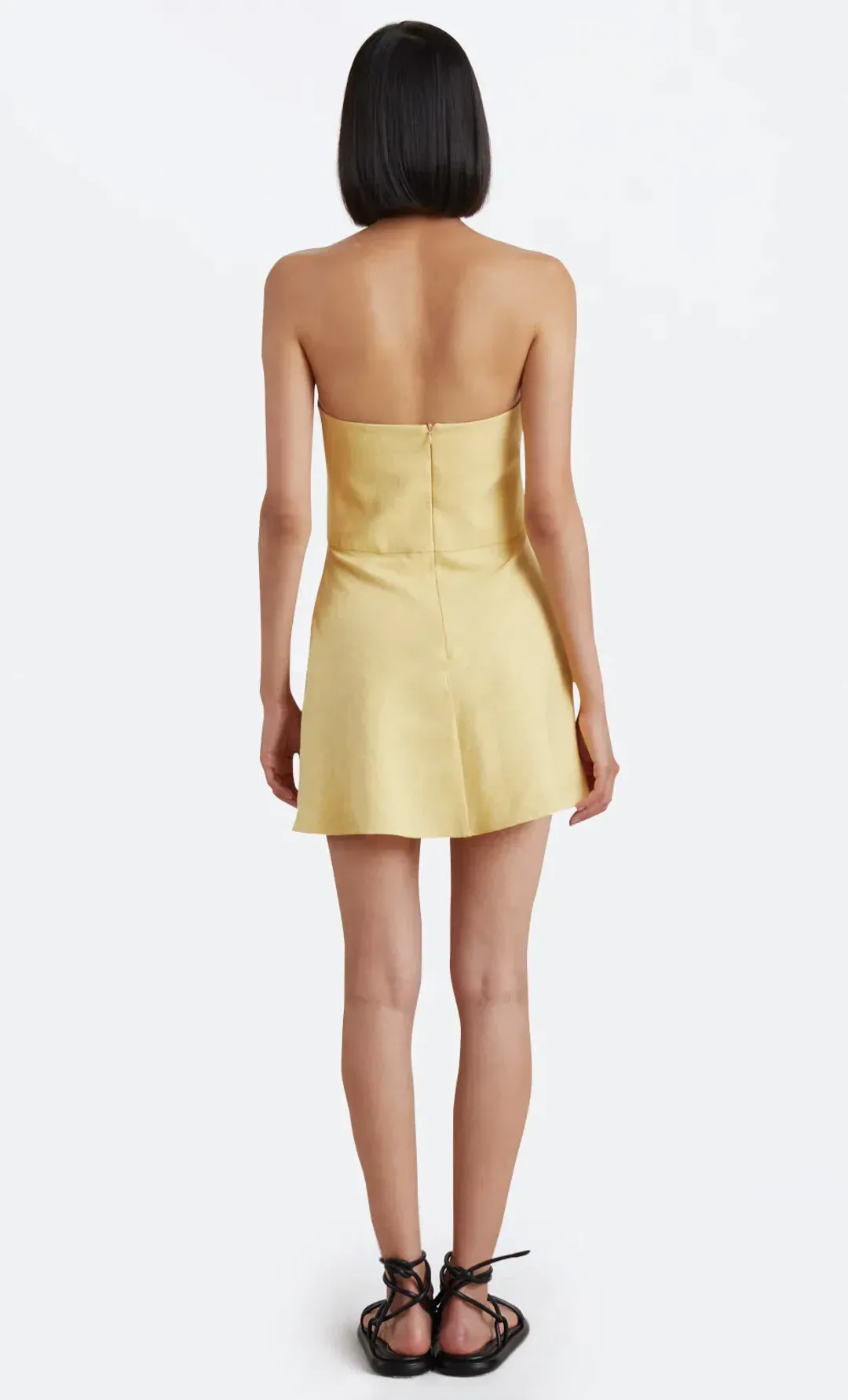 Bec & Bridge Cynthia Strapless Mini Dress in Straw Size 16 for rent on The Volte - main image
