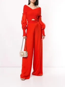 Rachel Gilbert Cordelia Top and Pants Set Red Size AU 12 for rent on The Volte - image 1