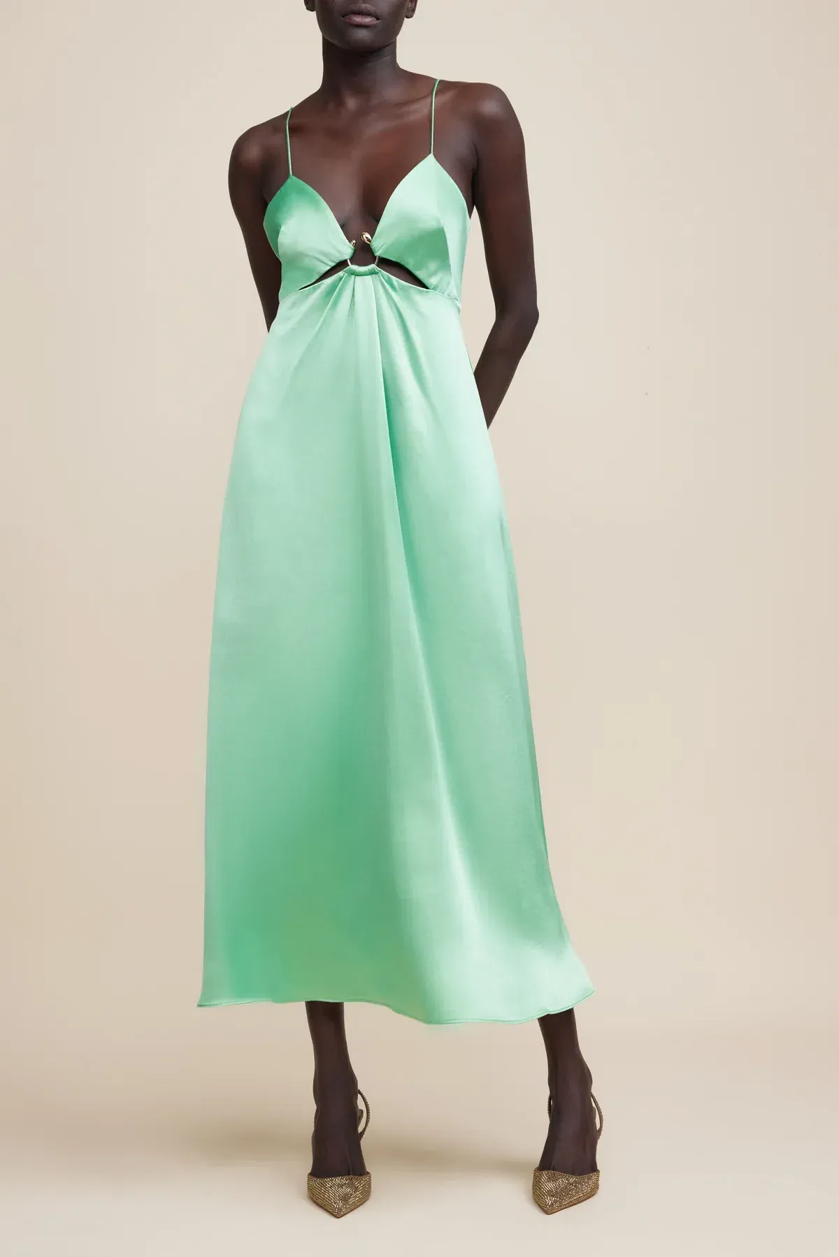 Acler Borradale Dress Mantis Green Size 10 for rent on The Volte - main image