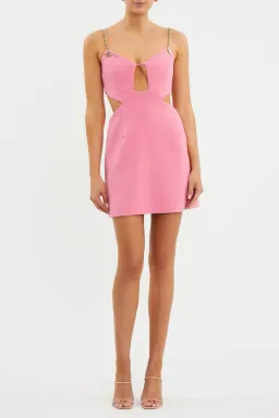 Rebecca Vallance Dulce Amore Mini Dress Pink Size 6  for rent on The Volte - image 1