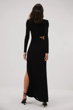 Misha Akarai Slinky Jersey Gown Black Size 8  for rent on The Volte - image 2