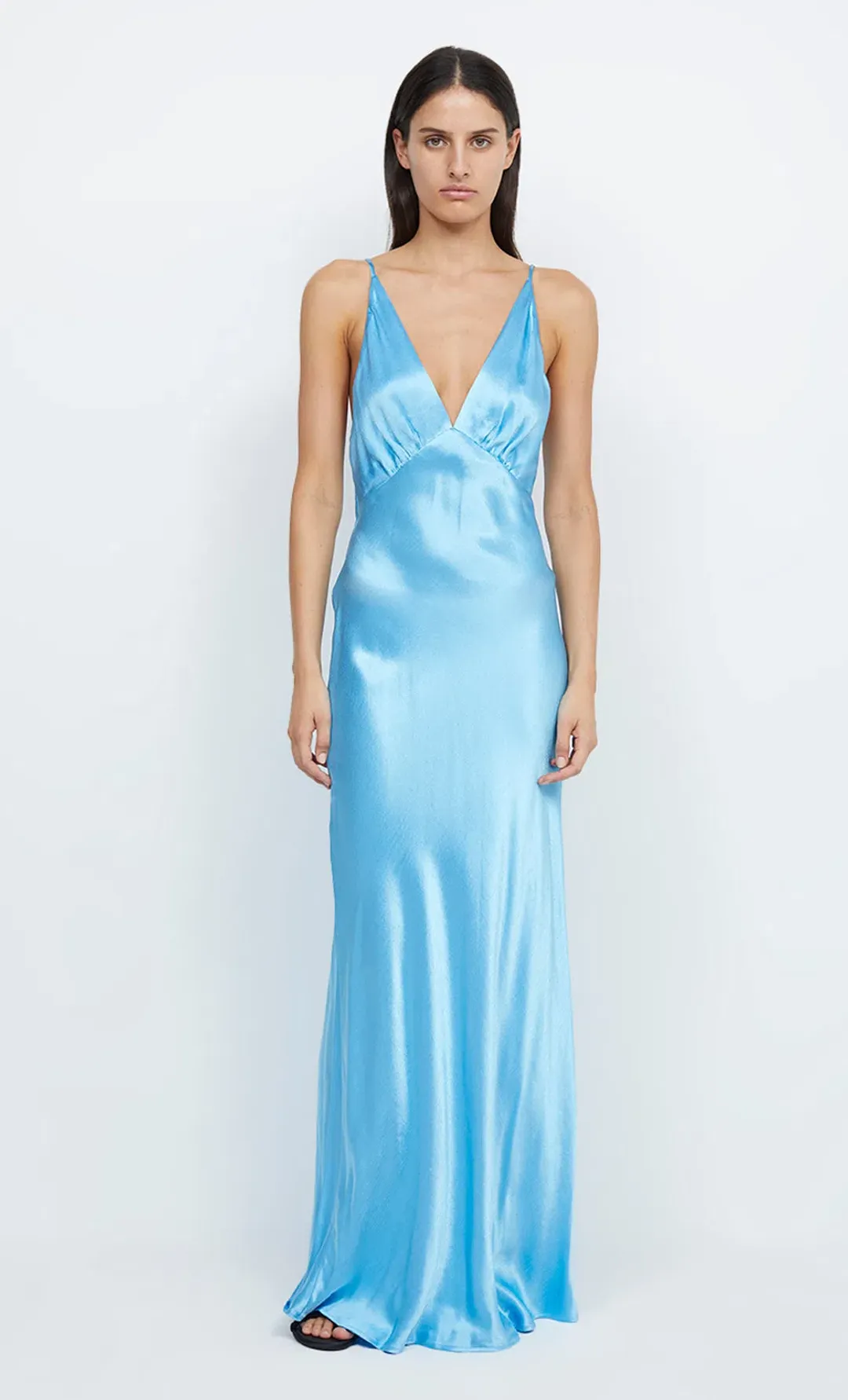 Bec & Bridge Lorelai V Maxi Dress Topaz Blue Size 10 for rent on The Volte - main image