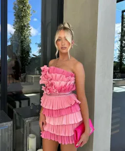 Eliya the Label Josephine Mini Dress Pink Size M/Au 10 for rent on The Volte - image 4