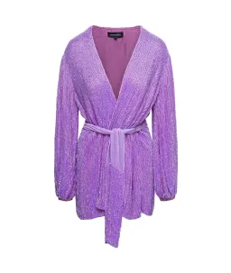 Retrofete Gabrielle Robe Violet Sequin Size 10 for rent on The Volte - image 3