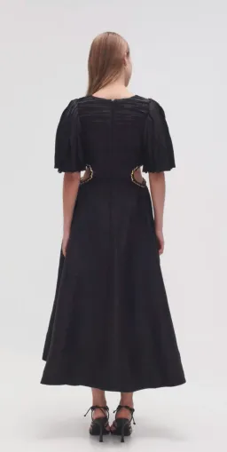 Aje Monica Chainlink Midi Dress Black Size AU 10 for rent on The Volte - image 3