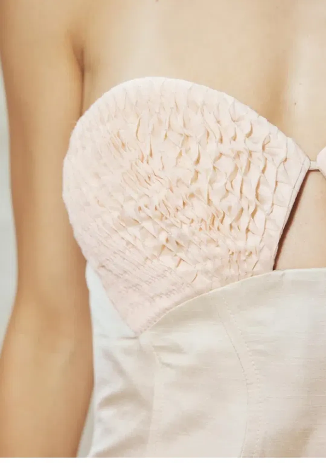 Alemais Pearl Smock Mini Dress Gardenia Size AU 8 for rent on The Volte - main image