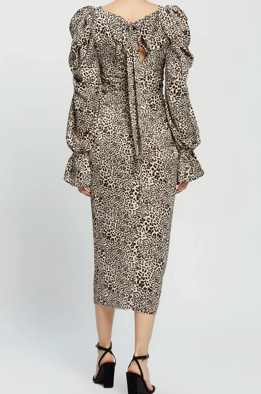 By Johnny Safari Slice Tulip Midi Dress Print Size 6 for rent on The Volte - main image