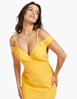 Viktoria & Woods Whirlpool Midi Dress in Mango Orange Yellow Size 14 for rent on The Volte - image 2