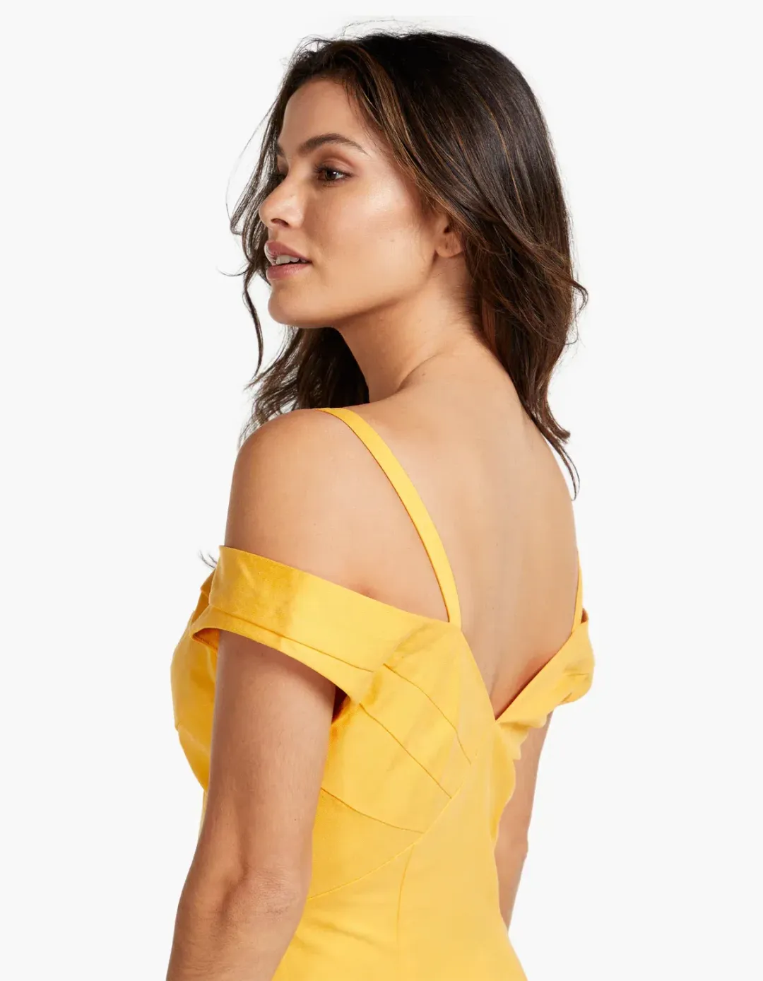 Viktoria & Woods Whirlpool Midi Dress in Mango Orange Yellow Size 14 for rent on The Volte - main image