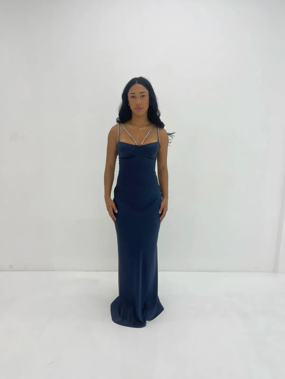 Natalie Rolt Cecilia Gown Navy Blue Size 1 / AU 8 for rent on The Volte - main image