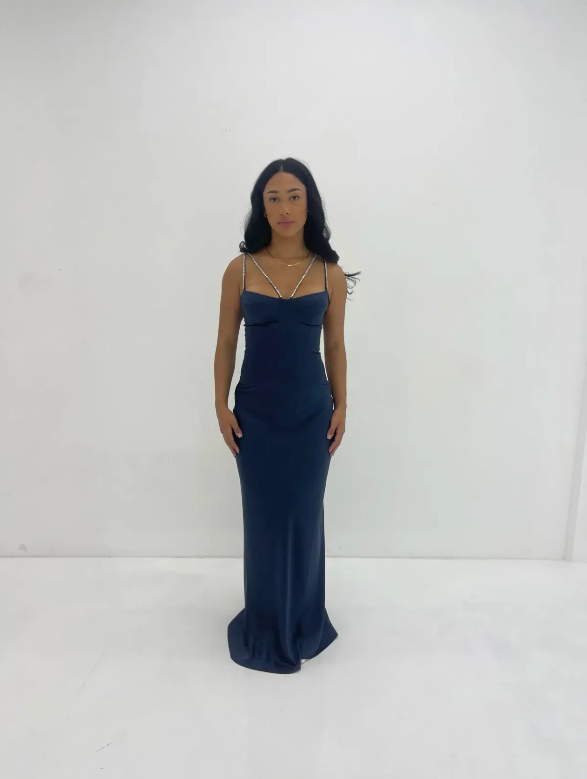 Natalie Rolt Cecilia Gown Navy Blue Size 1 / AU 8 for rent on The Volte - main image