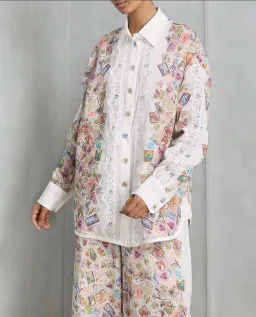 Zimmermann High Tide Relaxed Shirt & Drawstring Pants Set Print Size 4/AU 16 for rent on The Volte - image 2