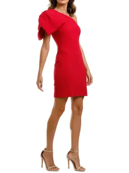 Rebecca Vallance Hamptons Bow Mini Dress Barberry Size 8  for rent on The Volte - image 1