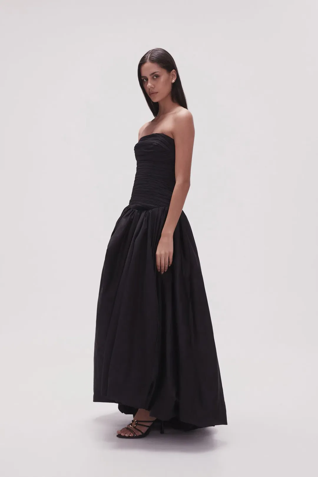 Aje Violette Bubble Hem Maxi Dress in Black Size 6 for rent on The Volte - main image