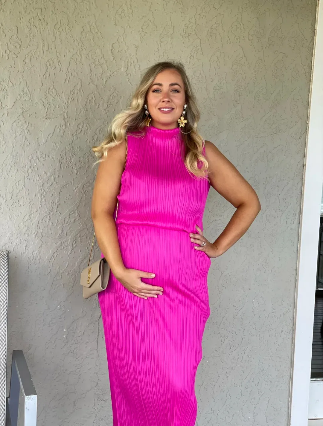 Issey Miyake Pleats Please Skirt And Top Pink Size AU 14 for rent on The Volte - main image