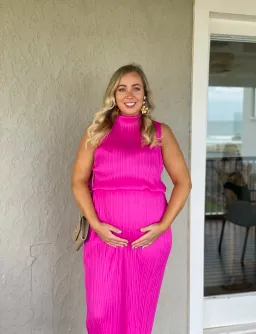 Issey Miyake Pleats Please Skirt And Top Pink Size AU 14 for rent on The Volte - image 2