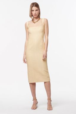 Manning Cartell Neo Classic Midi Dress in Almond (GOLD) size 10 for rent on The Volte - image 3