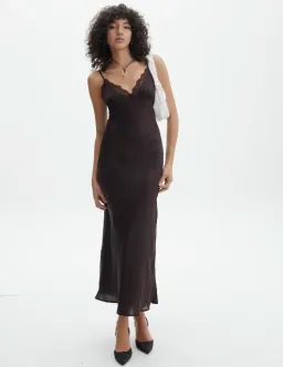 Bec & Bridge Lace Maxi Dress Brown Size AU 8 for rent on The Volte - image 1