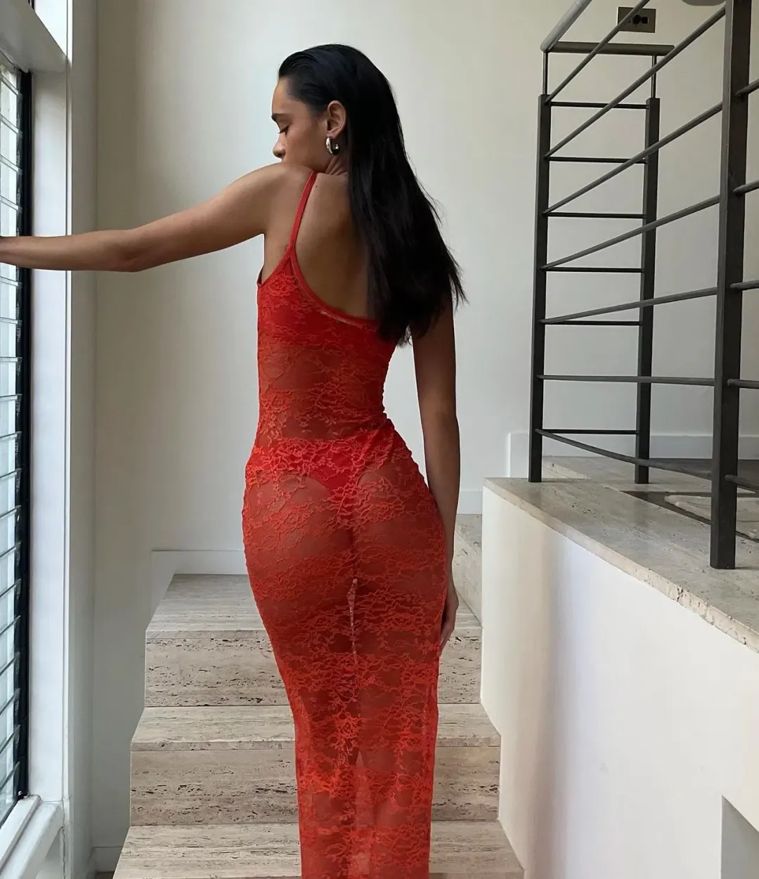 Natalie Rolt Giana Dress Tangerine Size 1 / AU 8 for rent on The Volte - main image