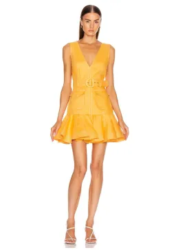 Zimmermann Super Eight Safari Mini Dress Mango Size 0 / AU 8 for rent on The Volte - image 1