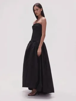 Aje Violette Bubble Hem Maxi Dress Black Size 4 for rent on The Volte - image 1