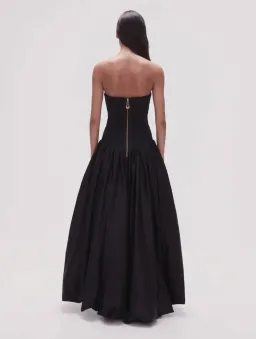Aje Violette Bubble Hem Maxi Dress Black Size 4 for rent on The Volte - image 3