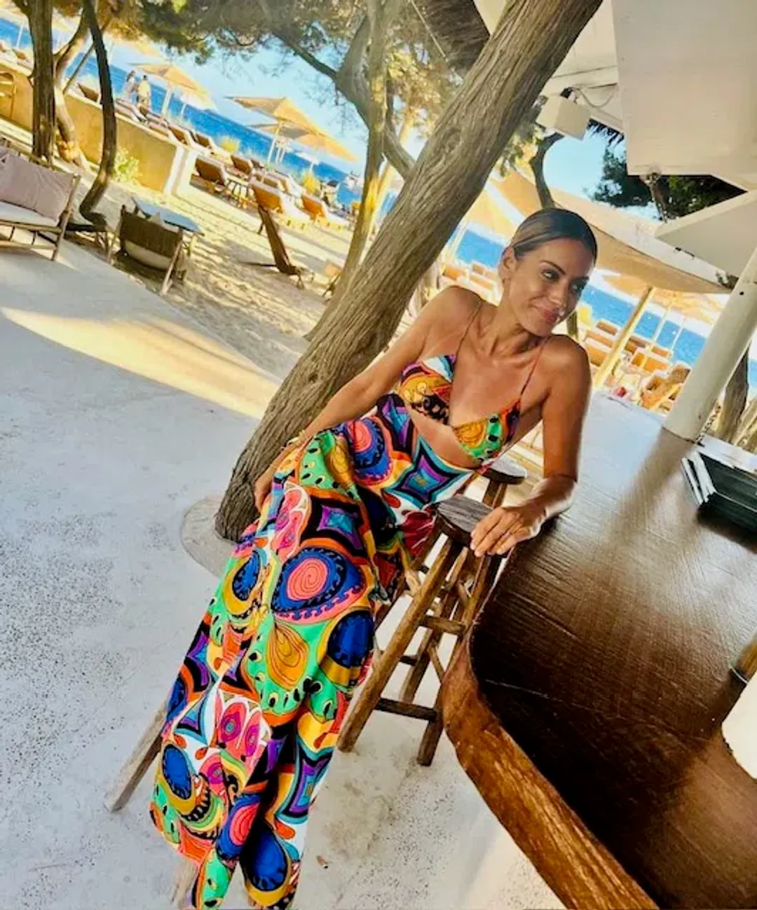 SWF Murano Cut Out A Line Maxi Dress Print Size 8 for rent on The Volte - main image