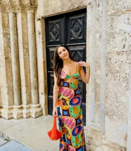 SWF Murano Cut Out A Line Maxi Dress Print Size 8 for rent on The Volte - image 3