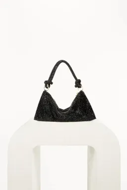 Cult Gaia Hera Nano Shoulder Bag Rhinestone Black for rent on The Volte - image 1