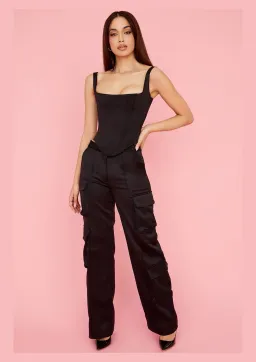 House of CB Rafa Corset & Daria Pants Set Black Size XS / AU 6 for rent on The Volte - image 1