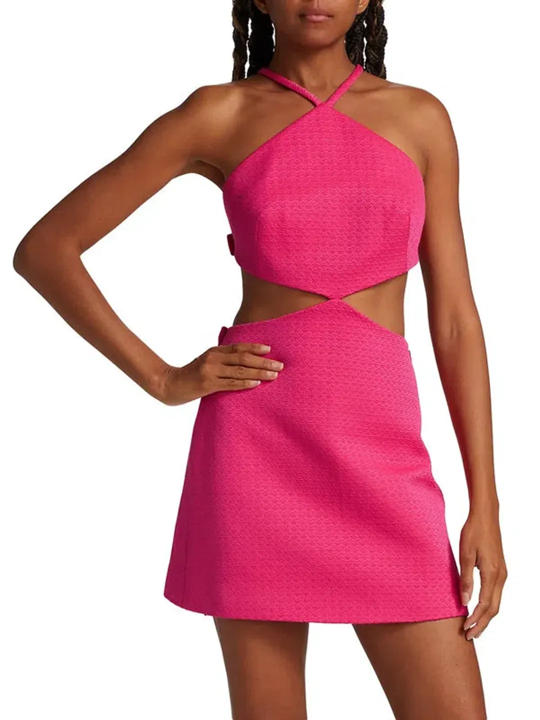 Alexis Chella Bow Detail Mini Dress Rose Size XS/Au 6 for rent on The Volte - main image