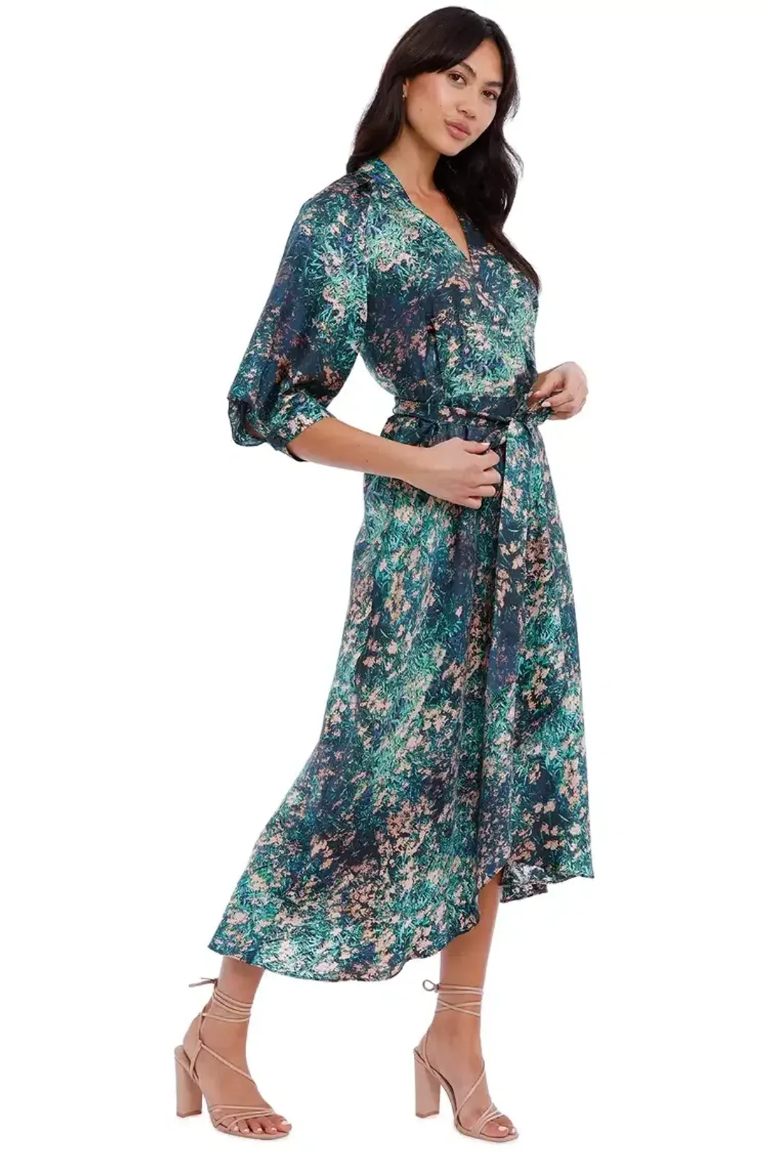 Ginger & Smart Night Grass Wrap Dress Multi Print Size 8 for rent on The Volte - main image