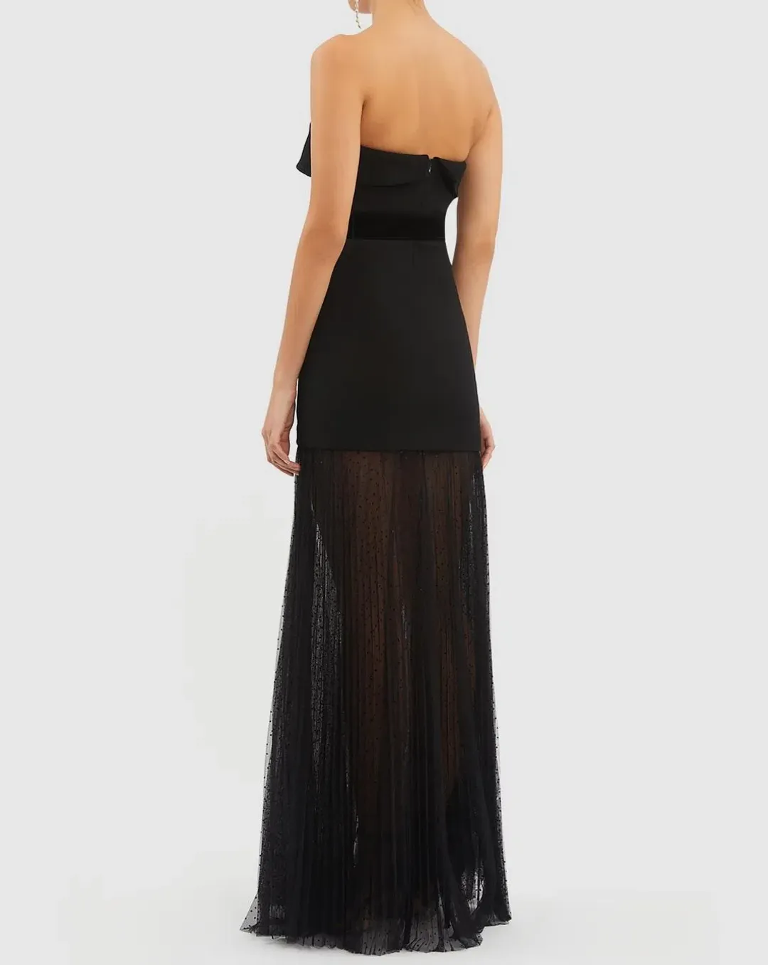 Rebecca Vallance Yvonne Strapless Gown Black Size 6  for rent on The Volte - main image