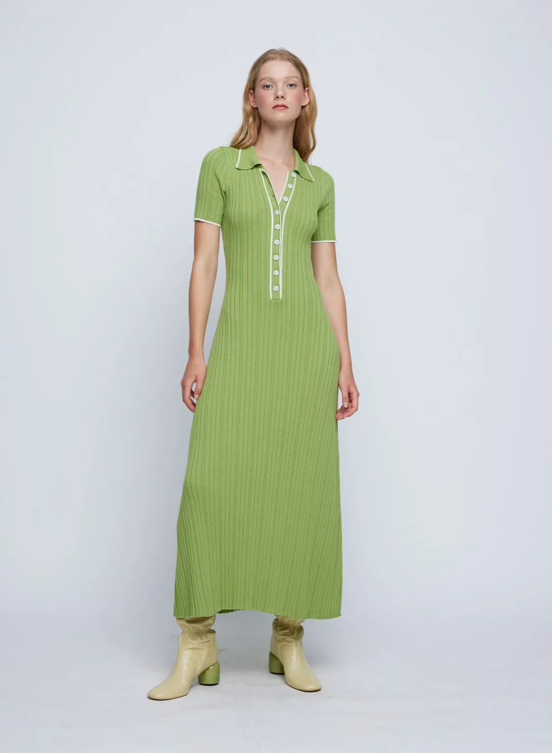 Anna Quan Penelope Dress In Matcha Cream Size 8 for rent on The Volte - main image