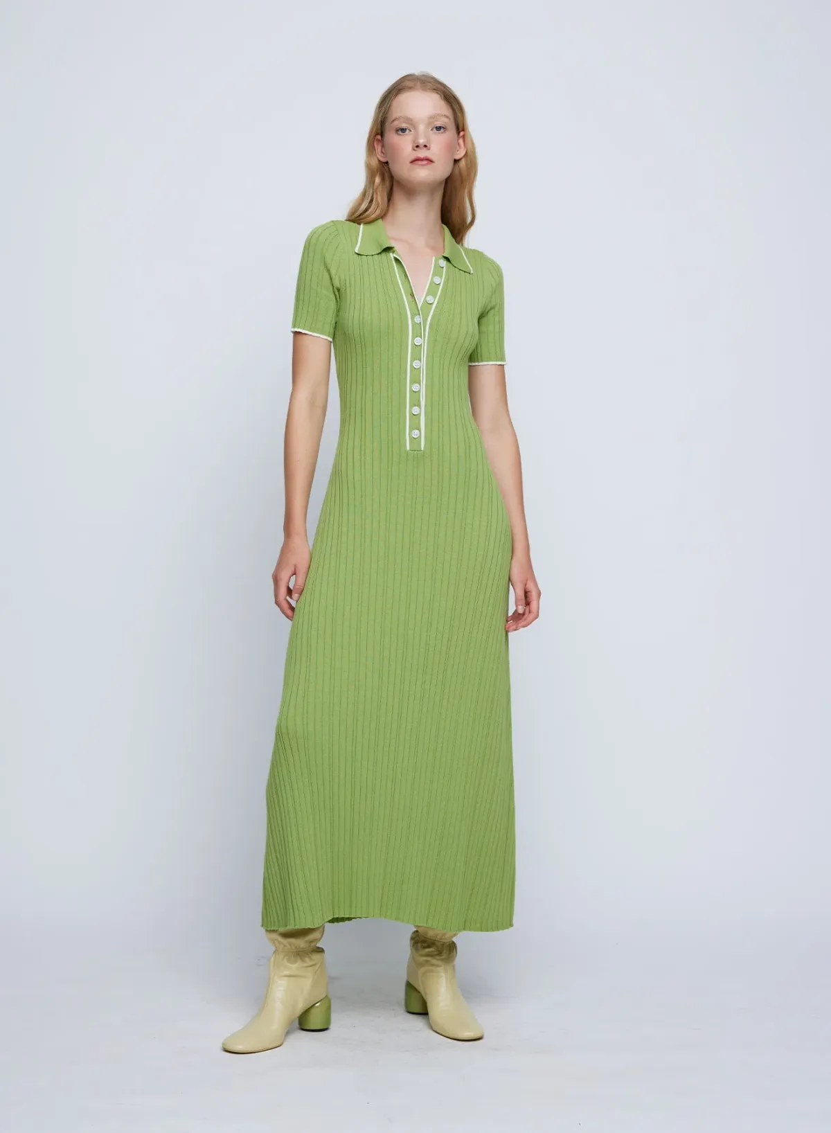 Anna Quan Penelope Dress In Matcha Cream Size 8 for rent on The Volte - main image