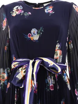 Zimmermann Sunray Long Sleeve Midi Dress Elka Floral Navy Size 1/ Au 10 for rent on The Volte - image 3