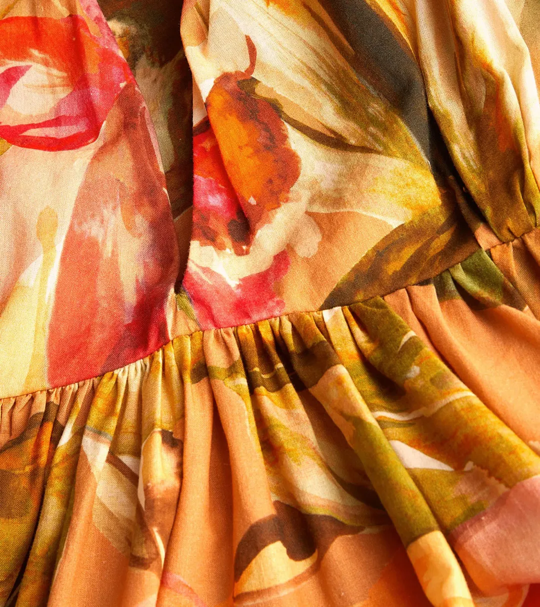 Anouki Cotton Floral Maxi Dress Floral Size 8  for rent on The Volte - main image