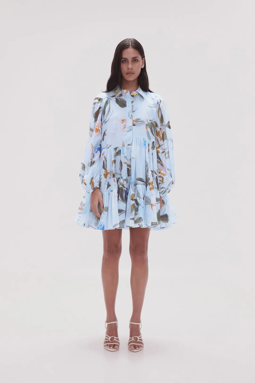 Aje Georgia Smock Mini Dress Print Size AU 8  for rent on The Volte - main image