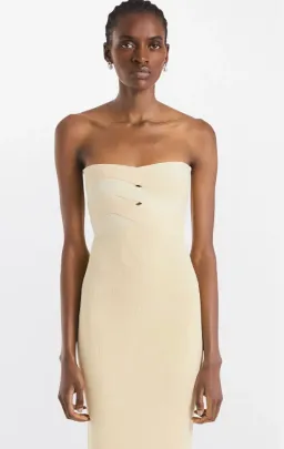 Dion Lee Interlock Bustier Midi Dress Cream Size AU 6 for rent on The Volte - image 2