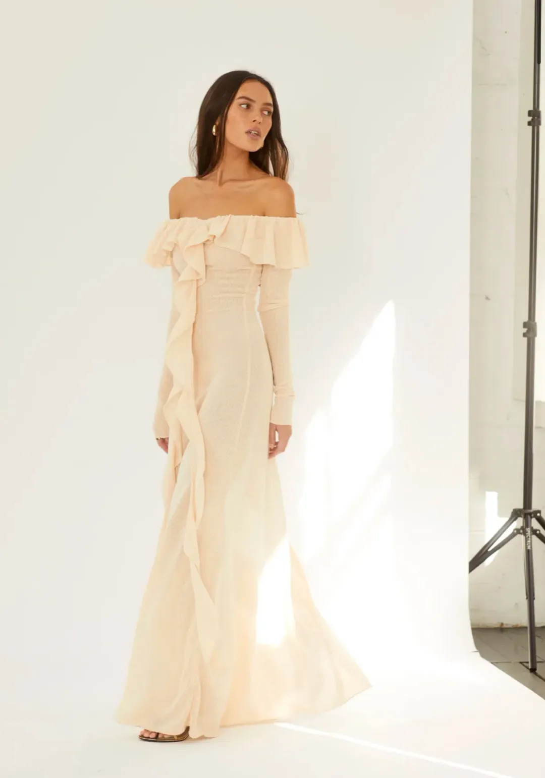Arcina Ori Mila Maxi Dress Cream Size M / AU 10 for rent on The Volte - main image
